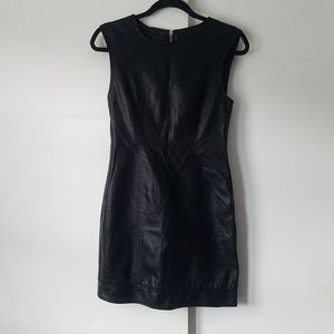 Forever 21 Faux Leather Black Dress